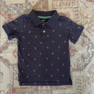 Carter's Navy Anchor Print Polo Shirt for Kids